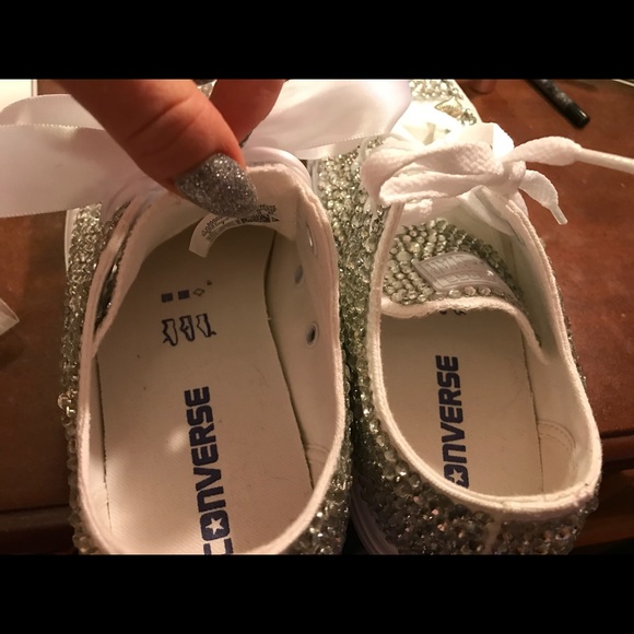 Custom full bling white converse - Picture 5 of 8